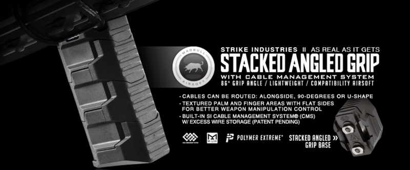 Strike Ind. Stacked Angle Grip with Cable Management System by Strike Ind.