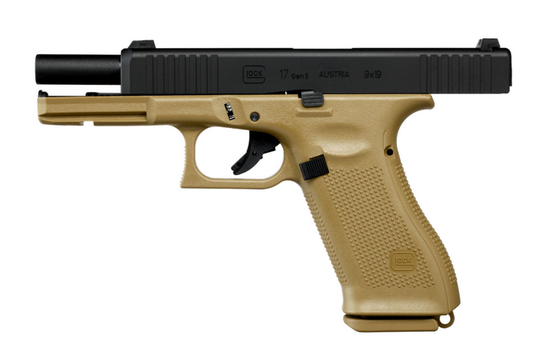 VFC Glock 17 Gen. 5 Metal Slide French Army Edition Dual Tone Coyote Tan - Black Version by VFC - Umarex
