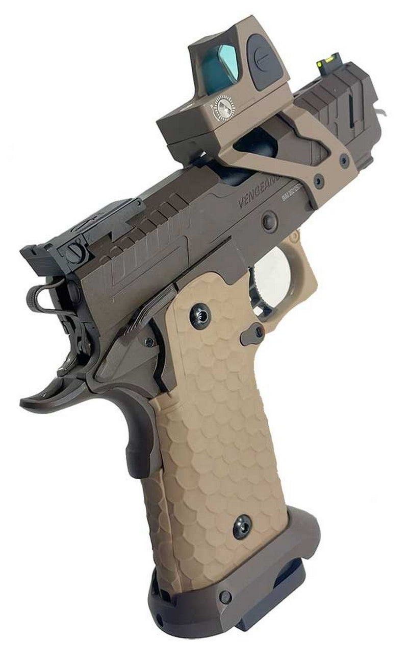 Vorsk Hi-Capa 3.8 TDS Custom Dual Color Black - Tan Full Metal GBB by Vorsk