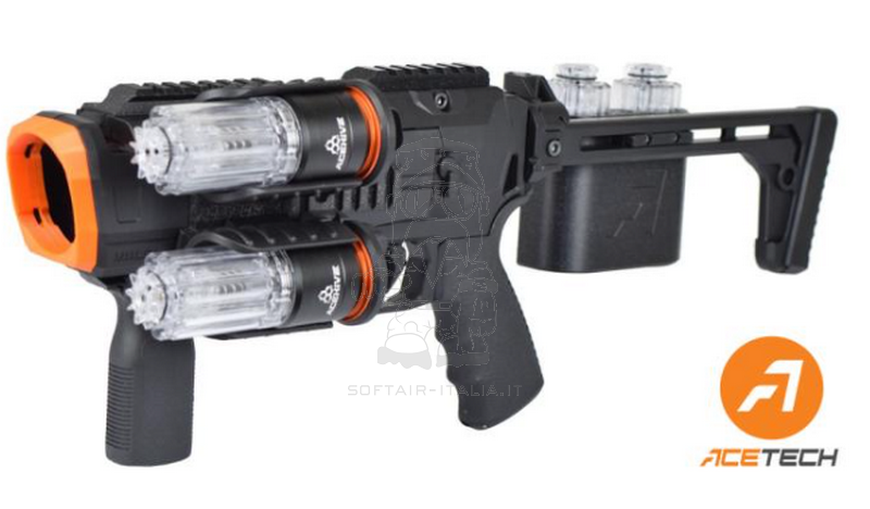 AceTech Volcano Deluxe Tracer 40mm. Grenade Launcher with RGB Color Flame Effect & Built-In Rechargeable Tracer Unitby AceTech
