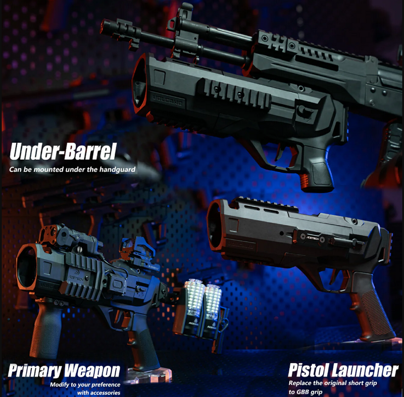 AceTech Volcano Tracer 40mm. Grenade Launcher with RGB Color Flame Effect &  Built-In Rechargeable Tracer Unit by AceTech