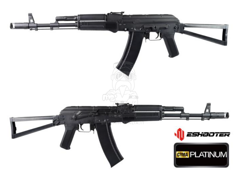 AK74 Full Steel EShooter Etu - Mosfet Folding Stock Calcio Pieghevole by Cyma Platinum