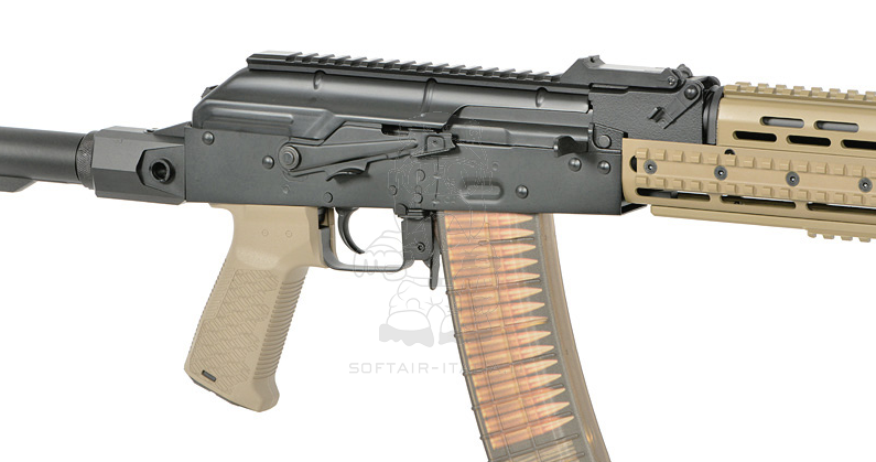 AK74 TRAX Strike Ind. EMG Licensed KeyMod EShooter AEG Desert Tan Version by Cyma Platinum