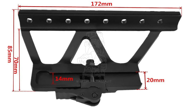 AK - SVD Dragunov QD Side Tactical Railed Scope Mount Plate Slitta Laterale