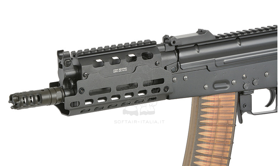 AKS-74U CQB TRAX Strike Ind. EMG Licensed M-Lock EShooter AEG BK Black Version by Cyma Platinum