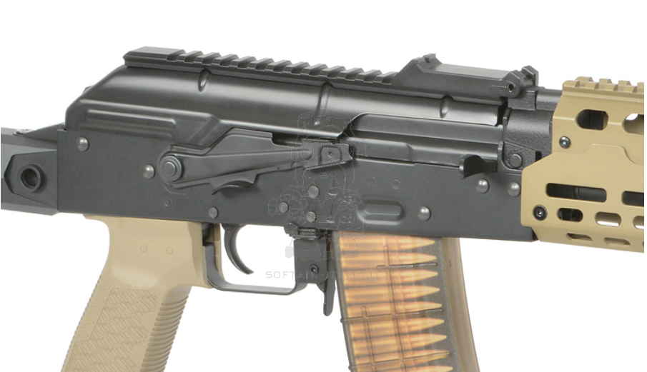 AKS-74U TRAX CQB Strike Ind. EMG Licensed M-Lock EShooter AEG Desert Tan Version by Cyma Platinum