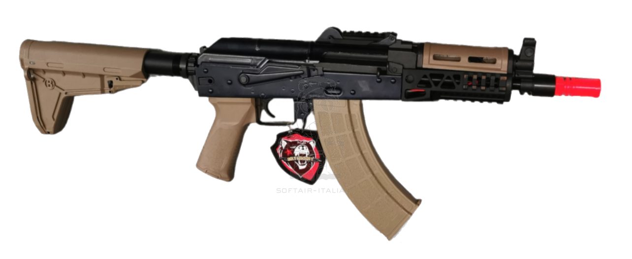 AKS74U RIS Tactical Desert Dual Color Full Metal BRRS Version by Bolt Airsoft