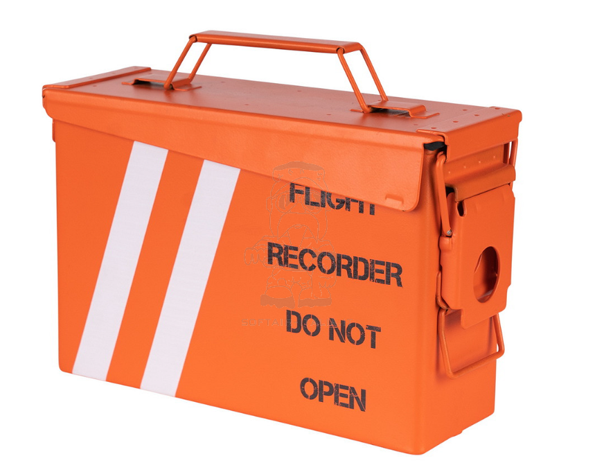 Ammo Steel Red Box cal.30 Cassetta Porta Munizioni in Acciao "Flight Recorder"