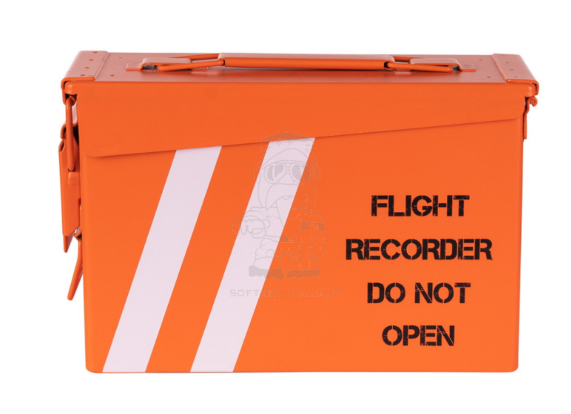 Ammo Steel Red Box cal.30 Cassetta Porta Munizioni in Acciao "Flight Recorder"