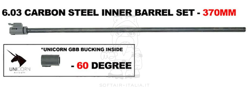 Angry Gun - Unicorn MWS 6,03 x 370mm. Carbon Steel Inner Barrel Set by Unicorn - Angry Gun