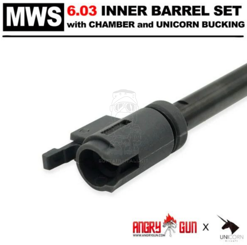 Angry Gun - Unicorn MWS 6,03 x 370mm. Carbon Steel Inner Barrel Set by Unicorn - Angry Gun