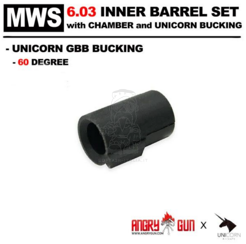 Angry Gun - Unicorn MWS 6,03 x 370mm. Carbon Steel Inner Barrel Set by Unicorn - Angry Gun