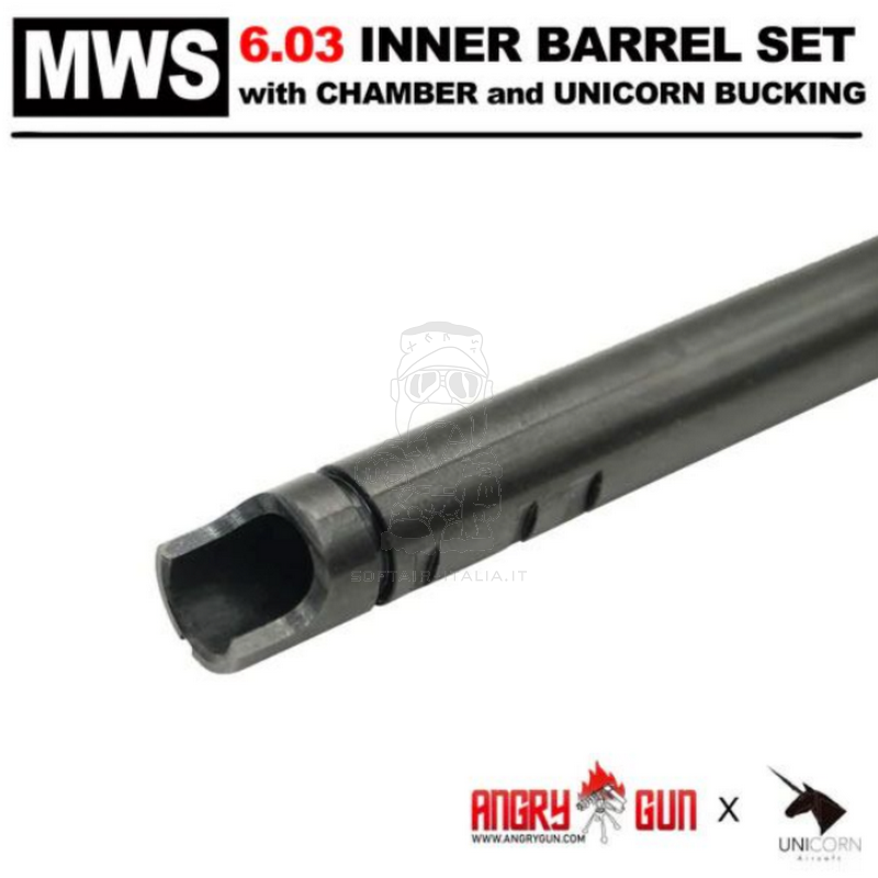 Angry Gun - Unicorn MWS 6,03 x 370mm. Carbon Steel Inner Barrel Set by Unicorn - Angry Gun