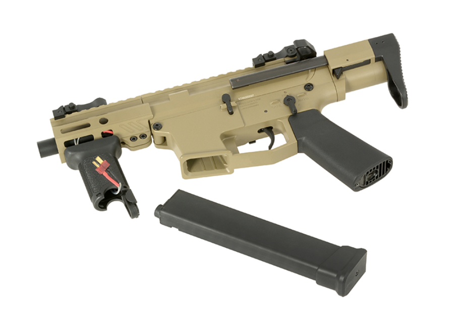 Angstadt Arms >  EMG SCW-9 G3 Desert Tan DE Dark Earth Full Metal Submachine AEG by S&T >  EMG >  Angstadt Arms by S&T >  EMG >  Angstadt Arms