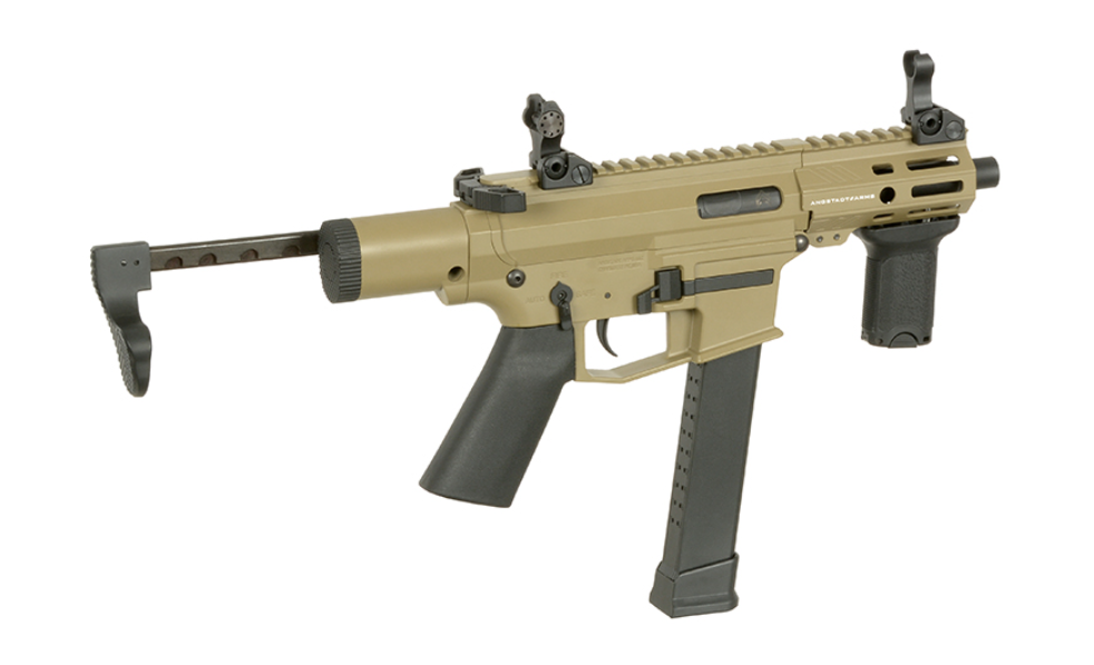 Angstadt Arms >  EMG SCW-9 G3 Desert Tan DE Dark Earth Full Metal Submachine AEG by S&T >  EMG >  Angstadt Arms by S&T >  EMG >  Angstadt Arms