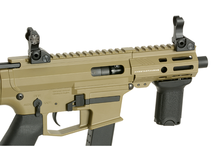 Angstadt Arms >  EMG SCW-9 G3 Desert Tan DE Dark Earth Full Metal Submachine AEG by S&T >  EMG >  Angstadt Arms by S&T >  EMG >  Angstadt Arms