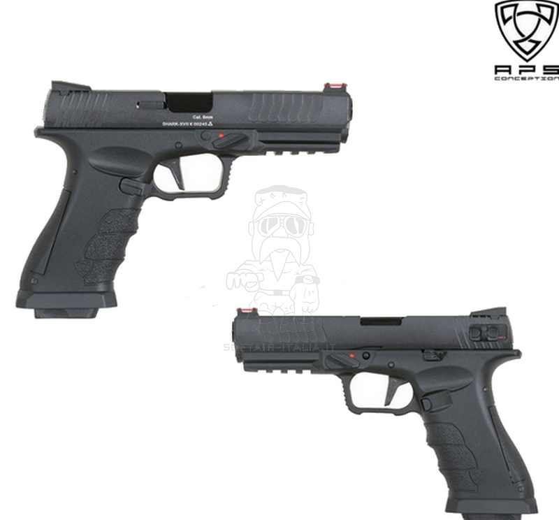 APS Shark Steel Hammer Full Auto GBB Gas Blow Back Airsoft Pistol by APS