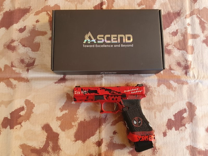Ascend G17 Type DP17 Ascend Deadpool Metal Slide GBB Gas Blow Back by We
