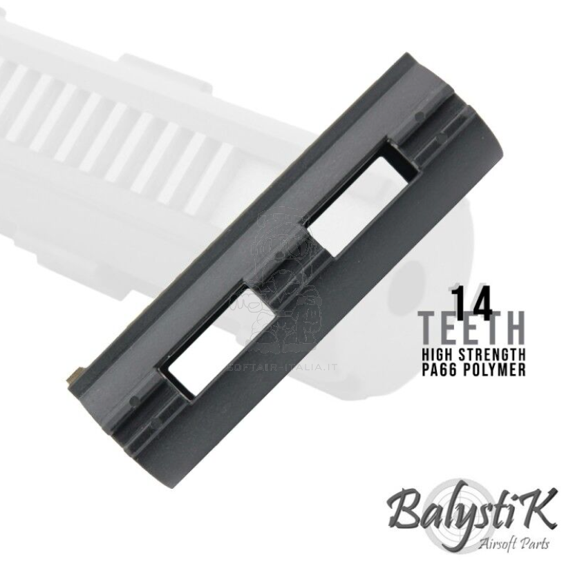 Balystic 14 Teeth Steel Lightweight Rack AEG Piston by Balystic