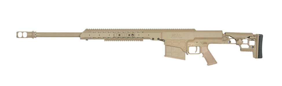Barret M98B MRAD De Dark Earth Desert Tan Full Metal Spring Bolt Action Airsoft Folding Stock Rifle by Snow Wolf