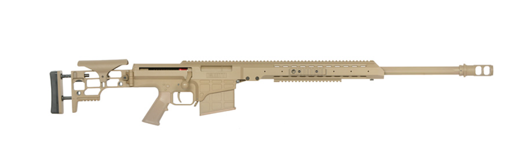 Barret M98B MRAD De Dark Earth Desert Tan Full Metal Spring Bolt Action Airsoft Folding Stock Rifle by Snow Wolf