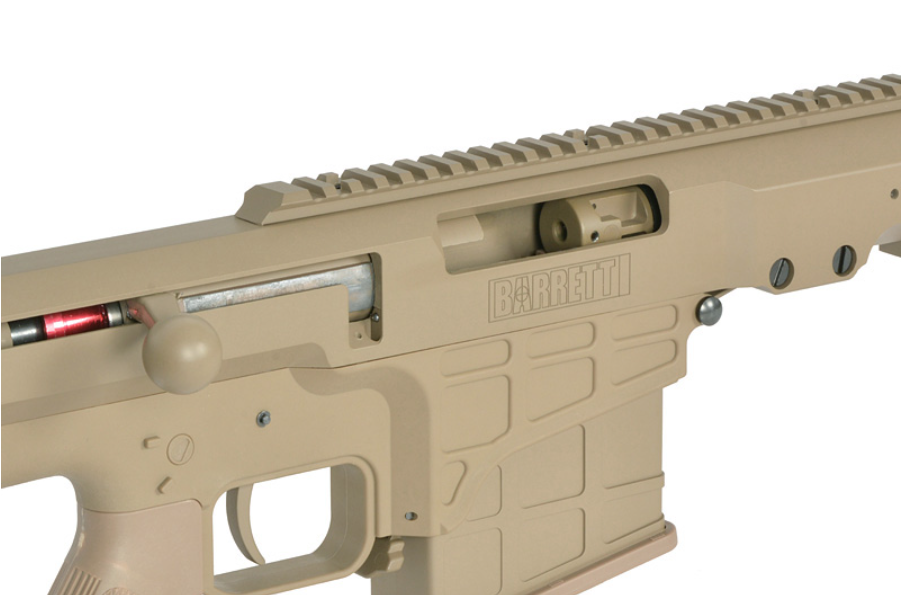 Barret M98B MRAD De Dark Earth Desert Tan Full Metal Spring Bolt Action Airsoft Folding Stock Rifle by Snow Wolf