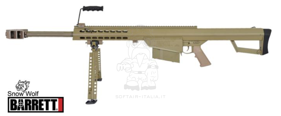 Barrett M82A1 CQB Officially Licensed Tan Version AEG by Snow Wolf