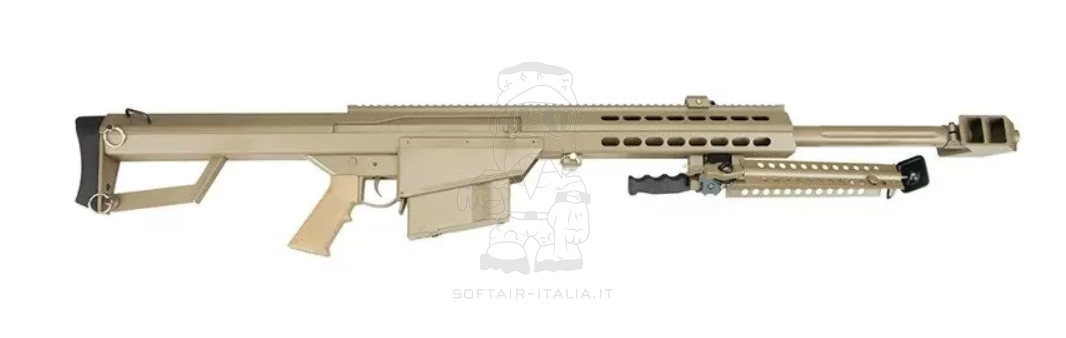 Barrett M82A1 CQB Officially Licensed Tan Version AEG by Snow Wolf