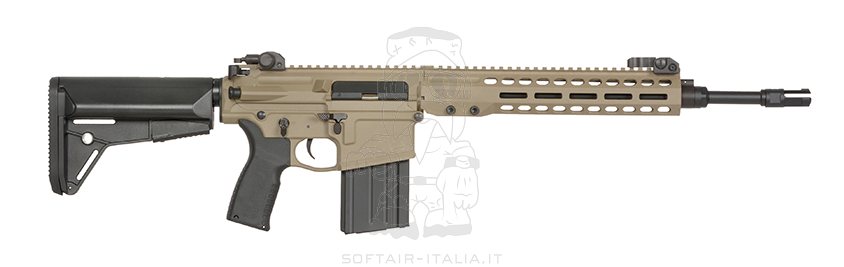 Barrett Rec10 11.5inch M-LOK Handguard DMR Eshooter Kestrel V2 Basic Mosfet cal.7,62 AEG Desert Tan Version by EGM > Cyma