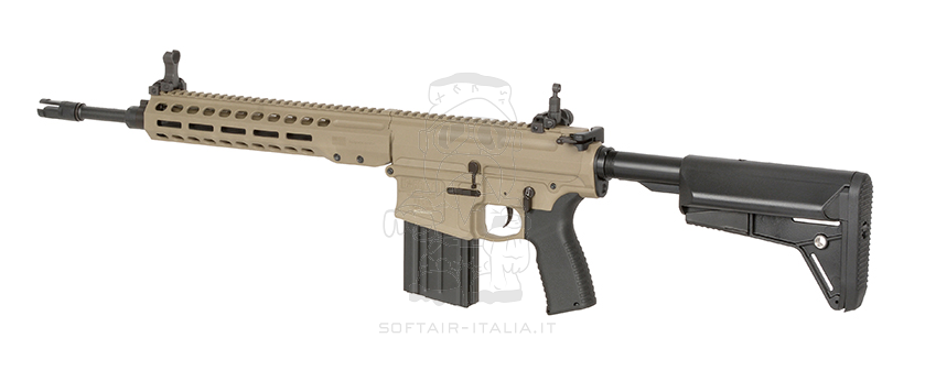 Barrett Rec10 11.5inch M-LOK Handguard DMR Eshooter Kestrel V2 Basic Mosfet cal.7,62 AEG Desert Tan Version by EGM > Cyma