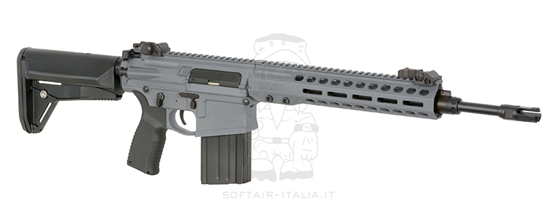 Barrett Rec10 11.5" M-LOK Handguard DMR Eshooter Kestrel V2 Basic Mosfet cal.7,62 AEG Grey Version by EGM > Cyma