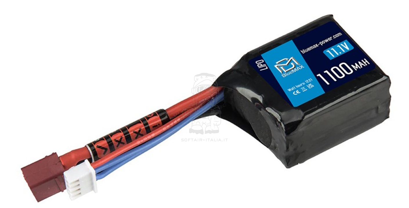 BlueMax-Power® Compact Cube Li-Po Battery 11.1Vv 1100mAh15c 42 x 35 x 22mm Batteria by BlueMax-Power®