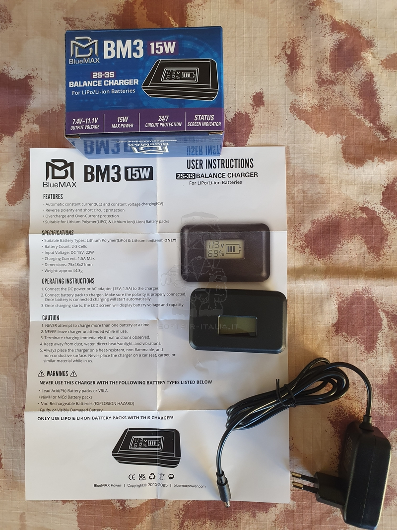 BM3 Carica Batterie Li-Po  Li-ion Technology Smart Battery Charger Bluemax Power®