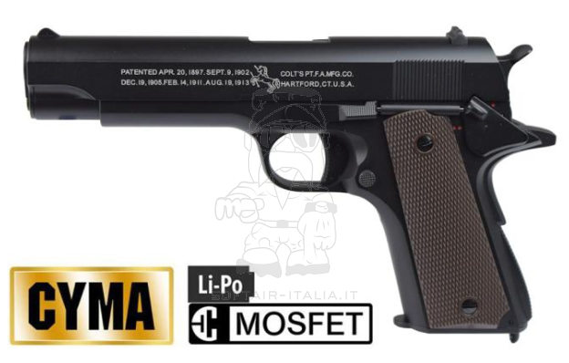 Colt 1911A1 Original Licensed Advanced Mosfet AEP Airsoft Electric Pistol by Cyma