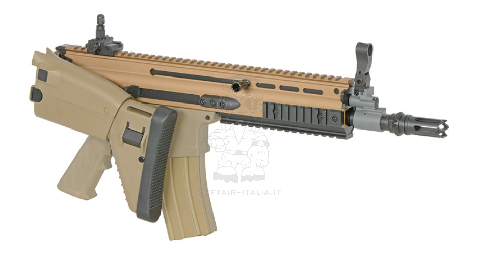 Cybergun Licensed FN Scar-L Desert Tan Dark Earth Eshooter ETU - Mosfet AEG by Cyma > Cybergun