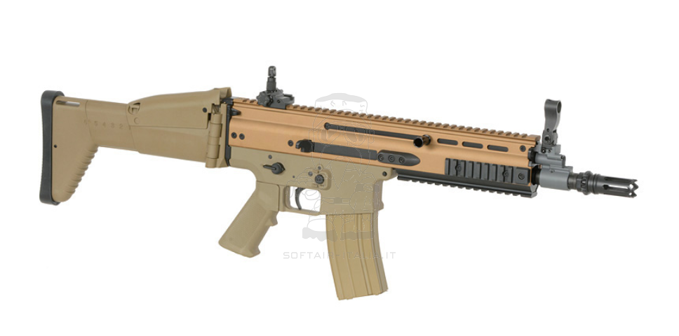 Cybergun Licensed FN Scar-L Desert Tan Dark Earth Eshooter ETU - Mosfet AEG by Cyma > Cybergun