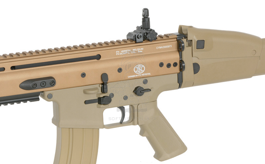 Cybergun Licensed FN Scar-L Desert Tan Dark Earth Eshooter ETU - Mosfet AEG by Cyma > Cybergun