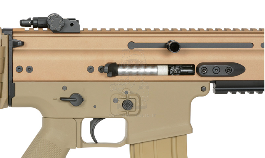 Cybergun Licensed FN Scar-L Desert Tan Dark Earth Eshooter ETU - Mosfet AEG by Cyma > Cybergun