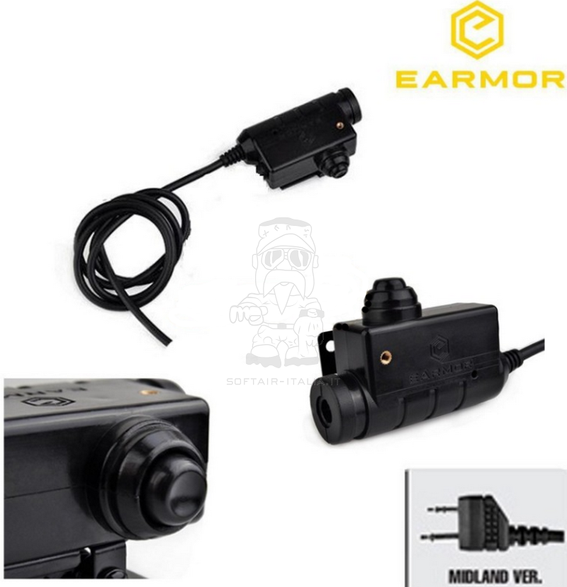 Earmor > Midland Tactical Military PTT Plug 7.0 Standard NATO by Earmor > Midland