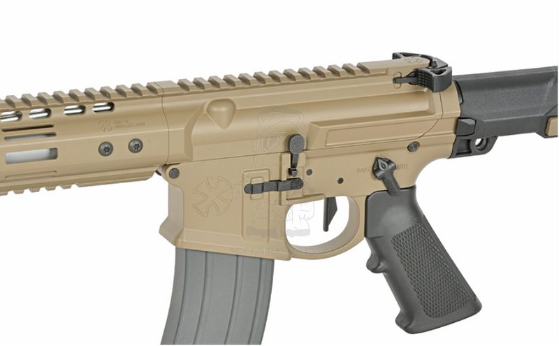 EMG NOVESKE MWS Gen3 N4 Ghetto Blaster 10.5" GBBR Tan FDE Flat Dark Earth Desert Version by Double Eagle EMG