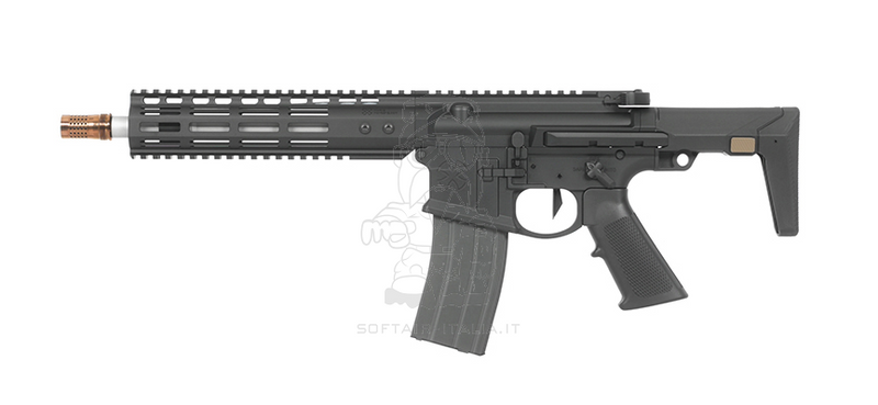 EMG NOVESKE MWS Gen3 N4 Ghetto Blaster 10.5" GBBR BK Black Version by Double Eagle EMG