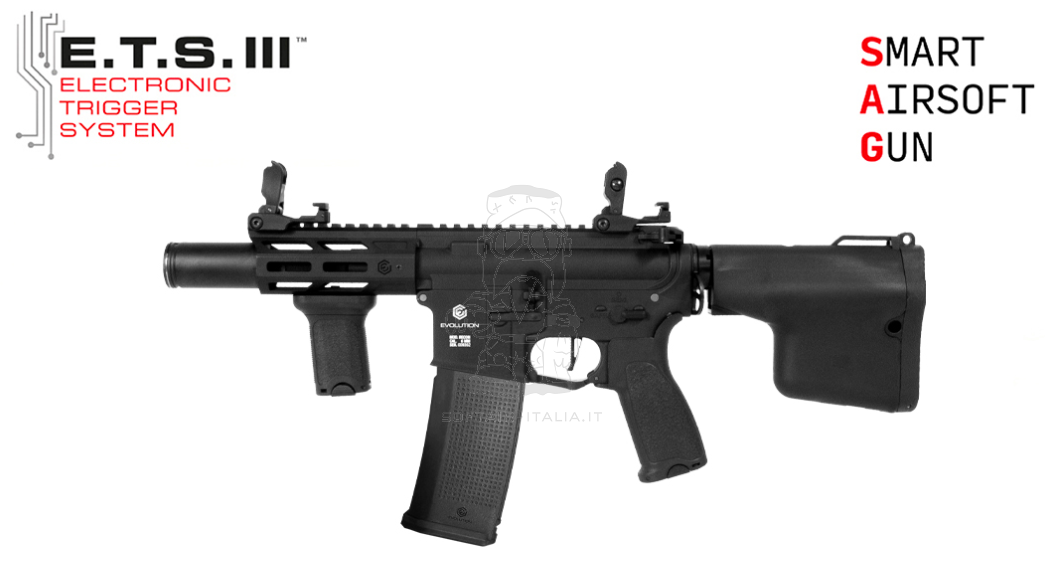 OFFERTE SPECIAL - SPECIAL OFFERS: Evolution M4 Recon XS EMR ETS 3 A AX Mosfet Full Metal AEG by Evolution Airsoft