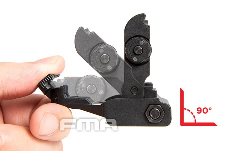 Flip Up Removable Black Front & Rear Sights by FMA