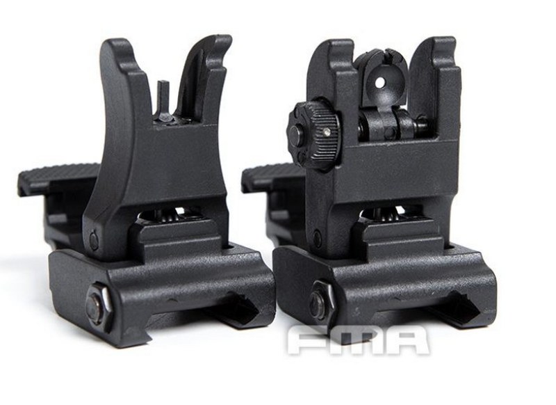 Flip Up Removable Black Front & Rear Sights by FMA