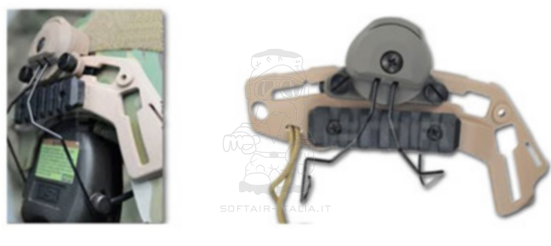 FMA Exfil Helmet Mount for MSA Sordin Headset Adattatore Cuffia by FMA