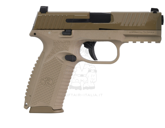 FN 509 Herstal FDE Flat Dark Earth Metal Slide Civilian Co2 Version by Cybergun KWC