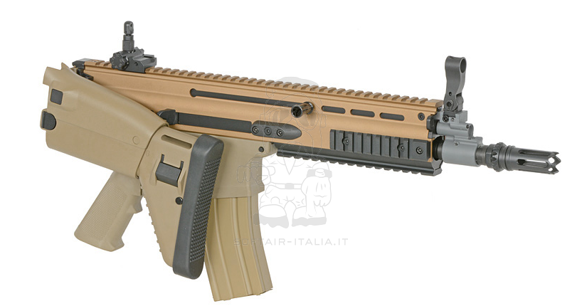 FN SCAR-L High Speed 25rps Configuration ETU Eshooter Gen 2 Tan Version by Cybergun > Cyma Platinum