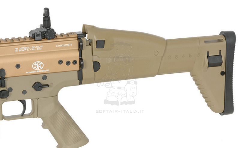FN SCAR-L High Speed 25rps Configuration ETU Eshooter Gen 2 Tan Version by Cybergun > Cyma Platinum