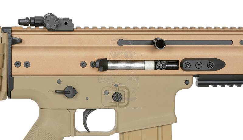 FN SCAR-L High Speed 25rps Configuration ETU Eshooter Gen 2 Tan Version by Cybergun > Cyma Platinum