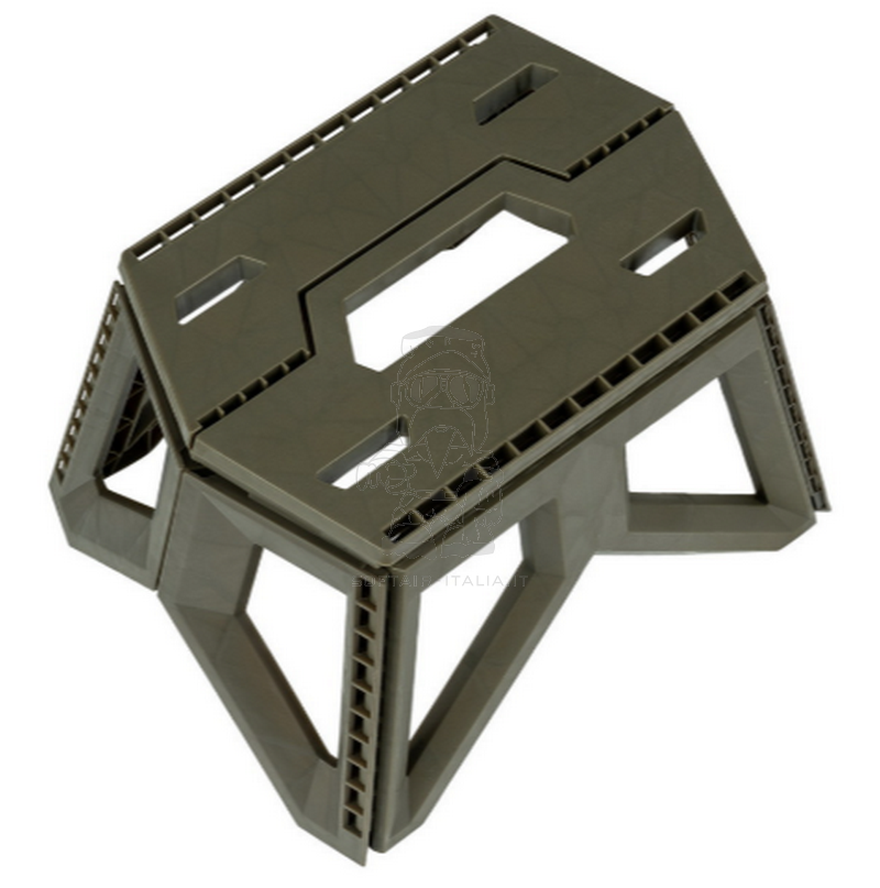 Foldable OD Stool Folded 49 x 33,5cm. Sgabello Pieghevole